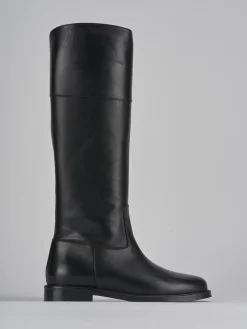 New Stivali tacco 2cm pelle Donna Stivali Tacco Basso