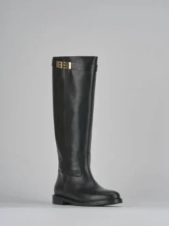 Stivali tacco 2cm pelle Donna Stivali Tacco Basso