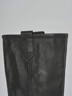 Online Stivali tacco 1cm pelle Donna Stivali Tacco Basso