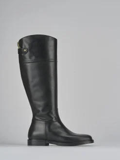 New Stivali tacco 2cm pelle Donna Stivali Tacco Basso