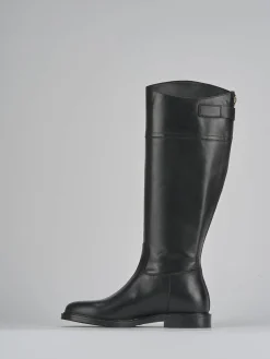 New Stivali tacco 2cm pelle Donna Stivali Tacco Basso