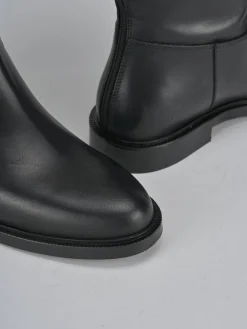 New Stivali tacco 2cm pelle Donna Stivali Tacco Basso