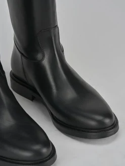 New Stivali tacco 2cm pelle Donna Stivali Tacco Basso