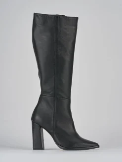 Outlet Stivali tacco 9cm pelle Donna Stivali Tacco Alto