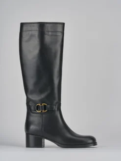 Outlet Stivali tacco 4cm pelle Donna Stivali Tacco Basso