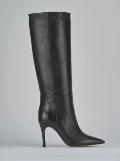 Outlet Stivali tacco 9cm pelle Donna Stivali Tacco Alto