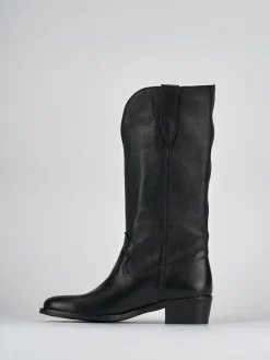 Stivali tacco 3cm pelle Donna Stivali Tacco Basso