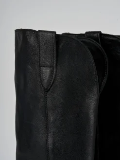 Stivali tacco 3cm pelle Donna Stivali Tacco Basso