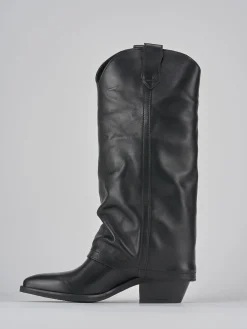 New Stivali tacco 4cm pelle Donna Stivali Tacco Basso