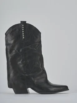 Outlet Stivali tacco 7cm pelle Donna Stivali Tacco Alto