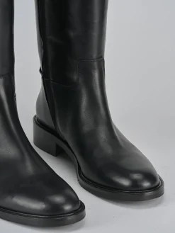 New Stivali tacco 2cm pelle Donna Stivali Tacco Basso