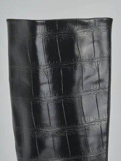 Clearance Stivali tacco 4cm pelle sostenibile Donna Stivali Tacco Basso