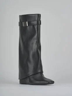 Outlet Stivali tacco 10cm pelle sostenibile Donna Stivali Tacco Alto