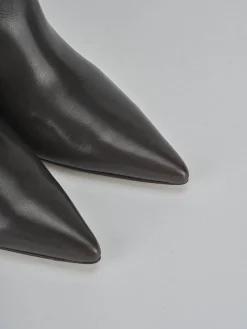 Clearance Stivali tacco 5cm pelle testa Donna Stivali Tacco Alto