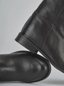 Hot Stivali tacco 2cm pelle testa Donna Stivali Tacco Basso