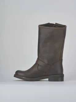 New Stivali tacco 3cm pelle testa Donna Stivali Tacco Basso