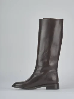 New Stivali tacco 3cm pelle testa Donna Stivali Tacco Basso