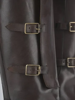 New Stivali tacco 3cm pelle testa Donna Stivali Tacco Basso