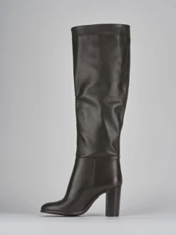 Online Stivali tacco 8cm pelle testa Donna Stivali Tacco Alto