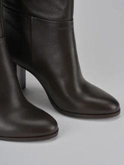 Online Stivali tacco 8cm pelle testa Donna Stivali Tacco Alto