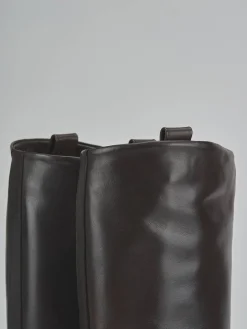 Discount Stivali tacco 3cm pelle testa Donna Stivali Tacco Basso