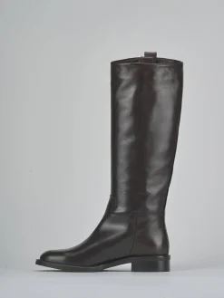 Discount Stivali tacco 3cm pelle testa Donna Stivali Tacco Basso