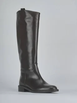 Discount Stivali tacco 3cm pelle testa Donna Stivali Tacco Basso