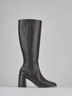 Clearance Stivali tacco 7cm pelle testa Donna Stivali Tacco Alto