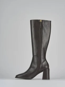 Clearance Stivali tacco 7cm pelle testa Donna Stivali Tacco Alto