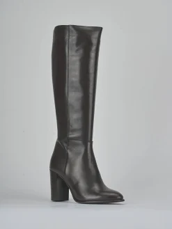 Online Stivali tacco 8cm pelle testa Donna Stivali Tacco Alto