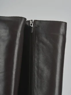 Online Stivali tacco 8cm pelle testa Donna Stivali Tacco Alto