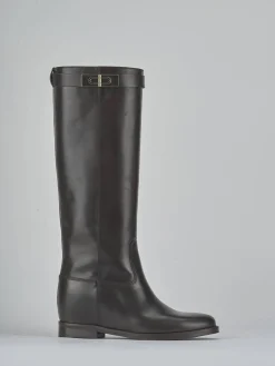 Sale Stivali tacco 2cm pelle testa Donna Stivali Tacco Basso