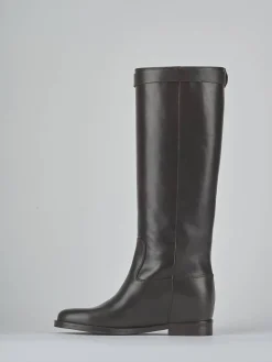 Sale Stivali tacco 2cm pelle testa Donna Stivali Tacco Basso