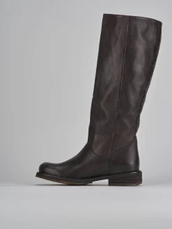 Discount Stivali tacco 2cm pelle testa Donna Stivali Tacco Basso