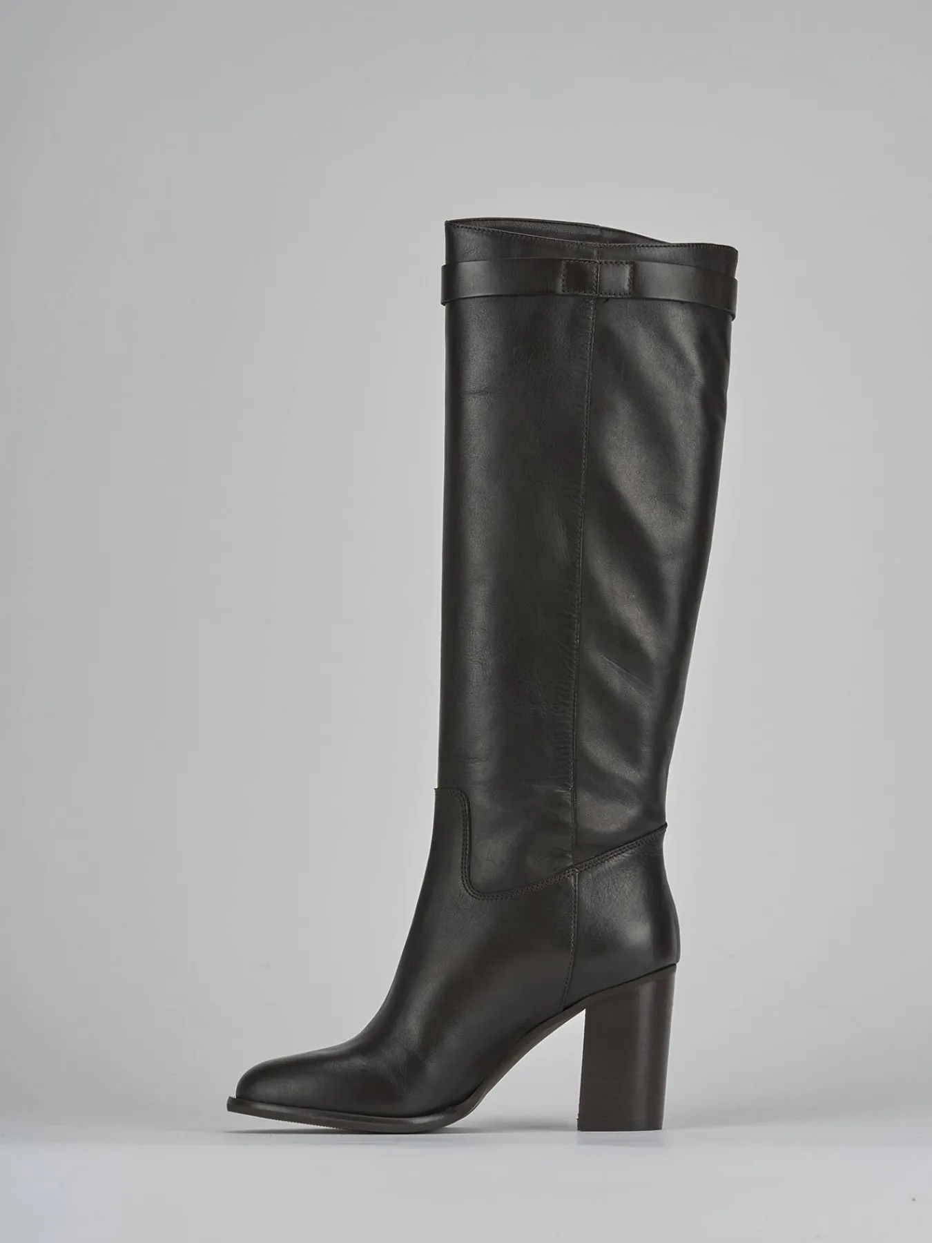 Stivali tacco 8cm pelle testa Donna Stivali Tacco Alto