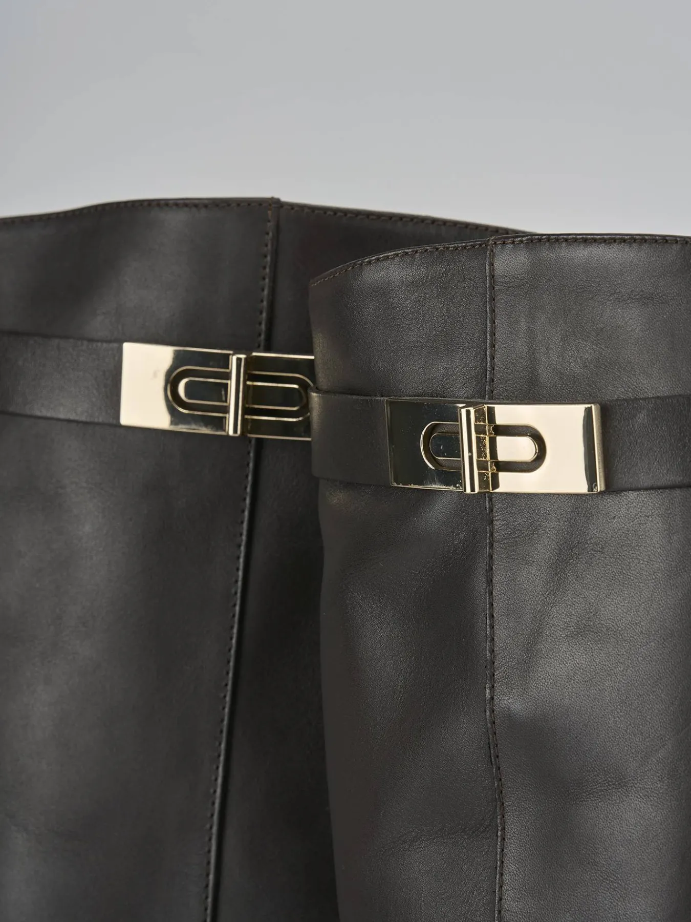 Stivali tacco 8cm pelle testa Donna Stivali Tacco Alto