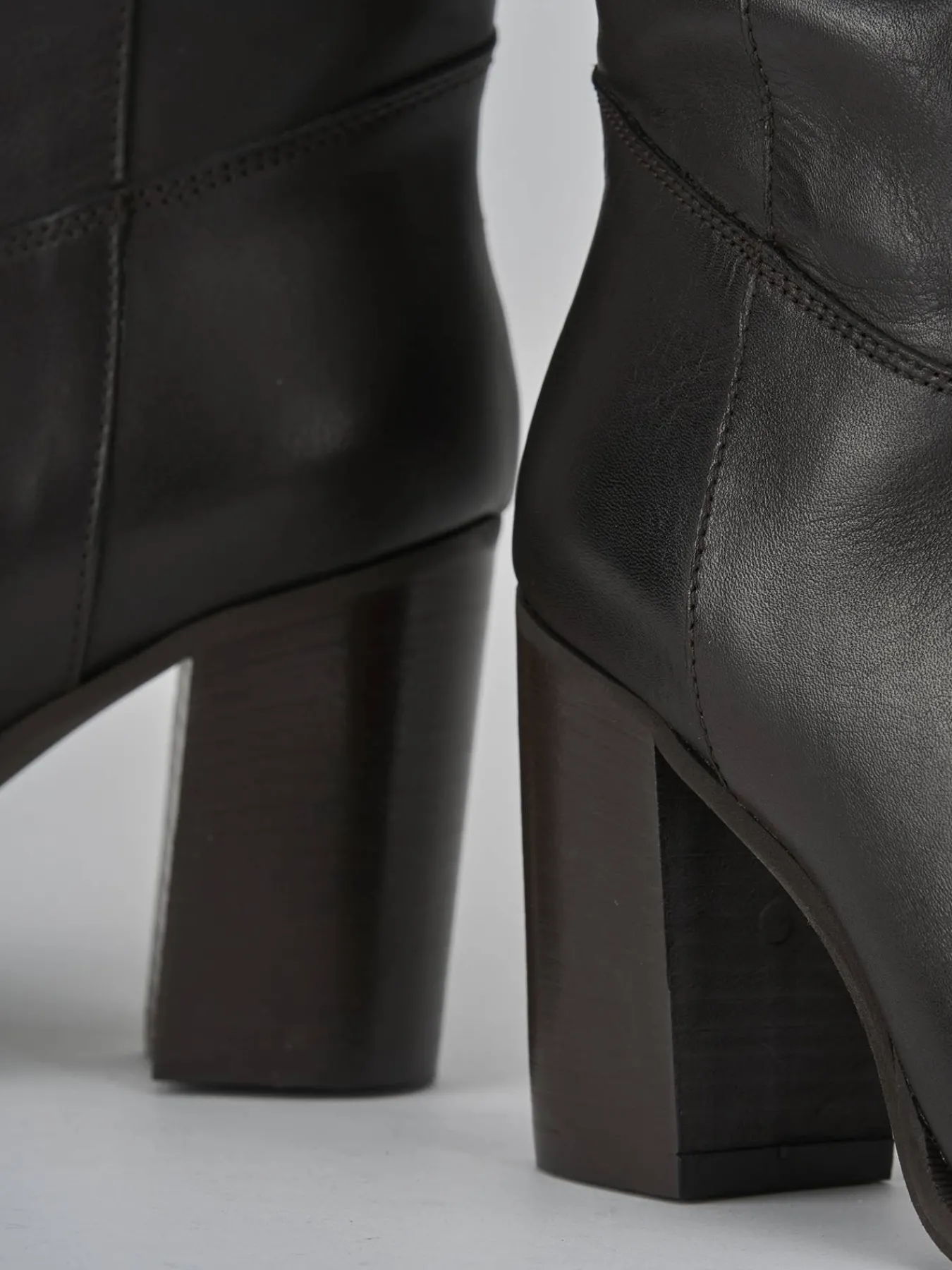 Stivali tacco 8cm pelle testa Donna Stivali Tacco Alto