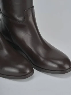 Best Stivali tacco 3cm pelle testa Donna Stivali Tacco Basso