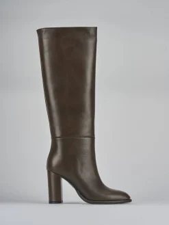 Clearance Stivali tacco 9cm pelle testa Donna Stivali Tacco Alto