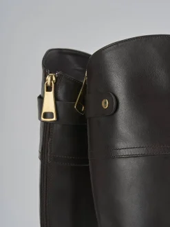 Best Stivali tacco 2cm pelle testa Donna Stivali Tacco Basso