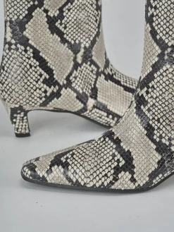 Outlet Stivali tacco 5cm pitone Donna Stivali Tacco Alto