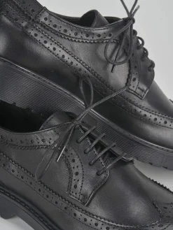 Hot Stringata tacco 2 cm pelle Donna Stringate