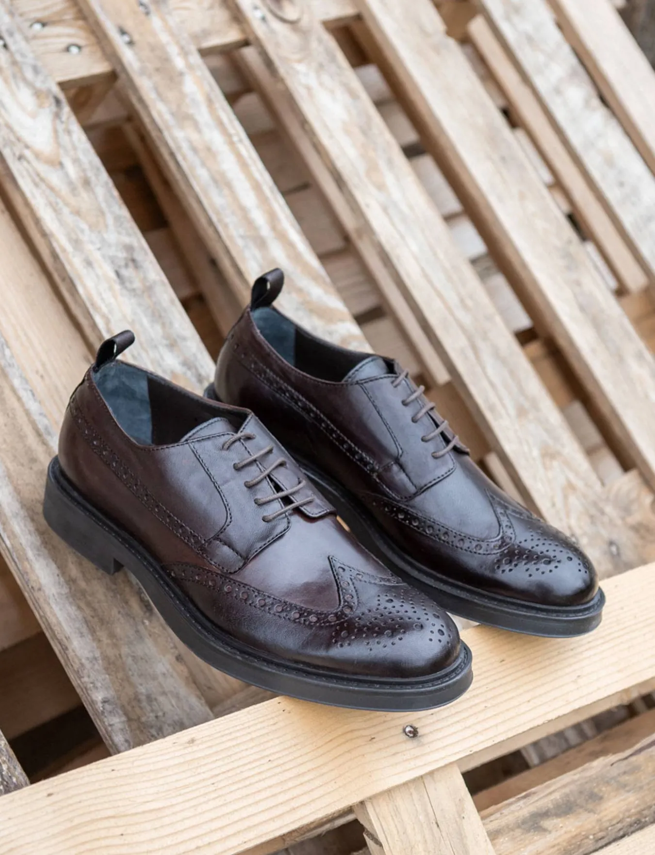 Stringate pelle testa Uomo Stringate