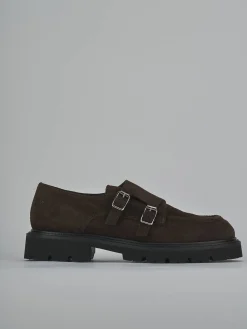 Discount Stringate tacco 3cm camoscio testa Donna Stringate