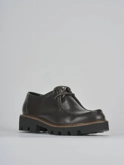 Online Stringate tacco 1cm pelle testa Donna Stringate