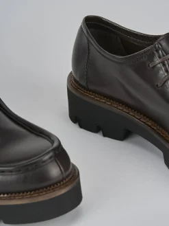 Online Stringate tacco 1cm pelle testa Donna Stringate