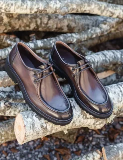 Outlet Stringate tacco 2cm pelle testa Donna Stringate