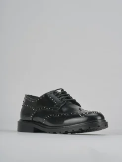 Clearance Stringate tacco 2cm pelle Donna Stringate