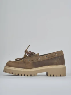 Outlet Stringate tacco 5cm pelle Donna Stringate