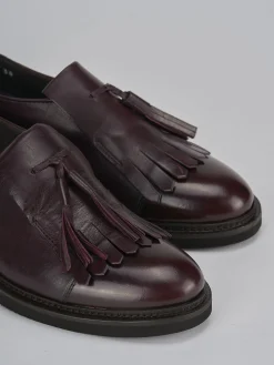 Clearance Stringate tacco 2cm pelle bordo' Donna Stringate